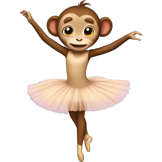 Monkey round ballerina  emoji