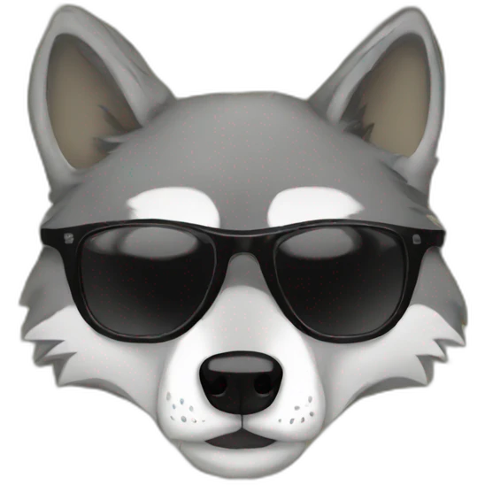 Wolf Sunglasses emoji