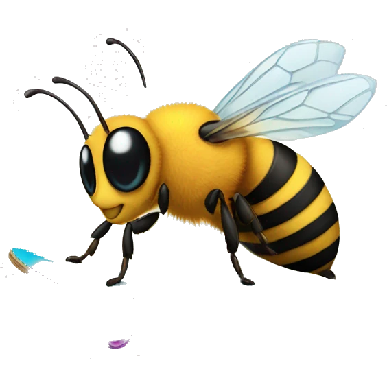 Bee on a skateboard  emoji