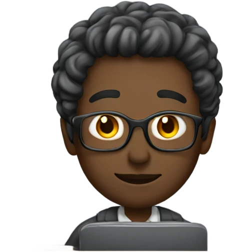 human wearing a desk emoji