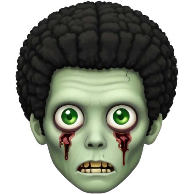 Zombie with a black Afro  emoji