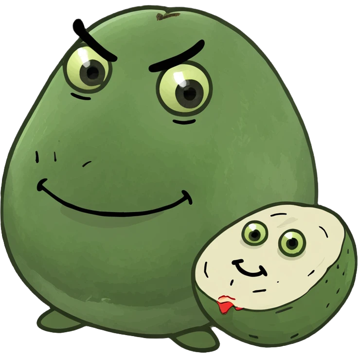 Scary evil potato emoji