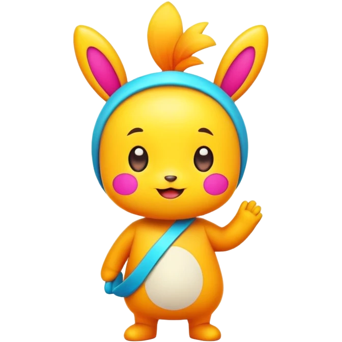 Sprunki character, cute cartoon character with bright colors emoji