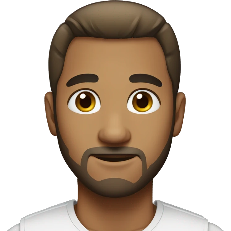 mixed male with ponytail and slight facial hair emoji