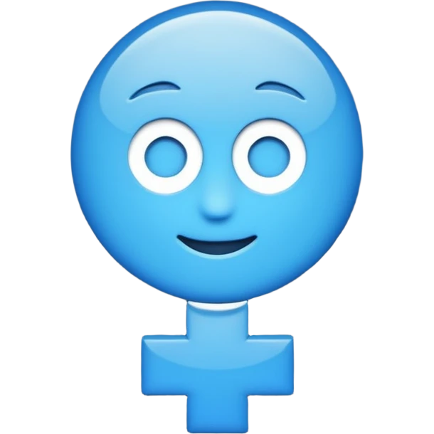 male gender symbol, simple blue color, classic emoji style, suitable for Discord role icon emoji