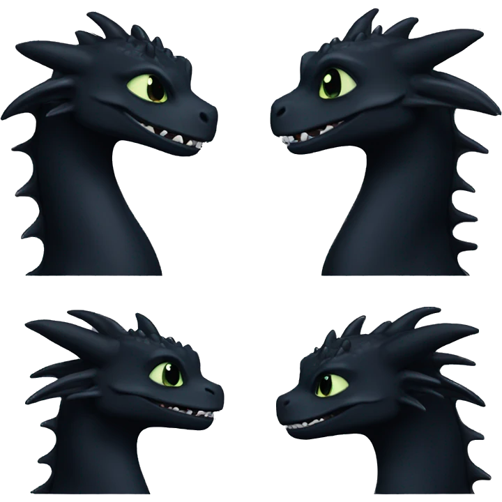 Toothless the Night Fury dragon emoji