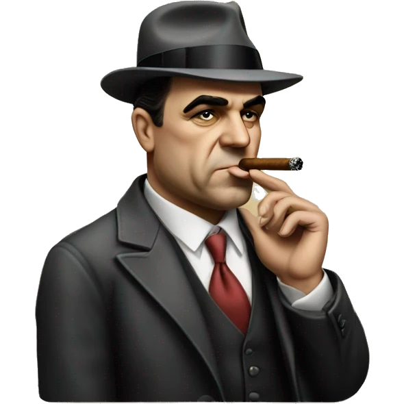 Al capone smoking a cigar  emoji