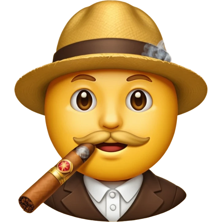 a shush emoji but a cigar instead of a finger emoji