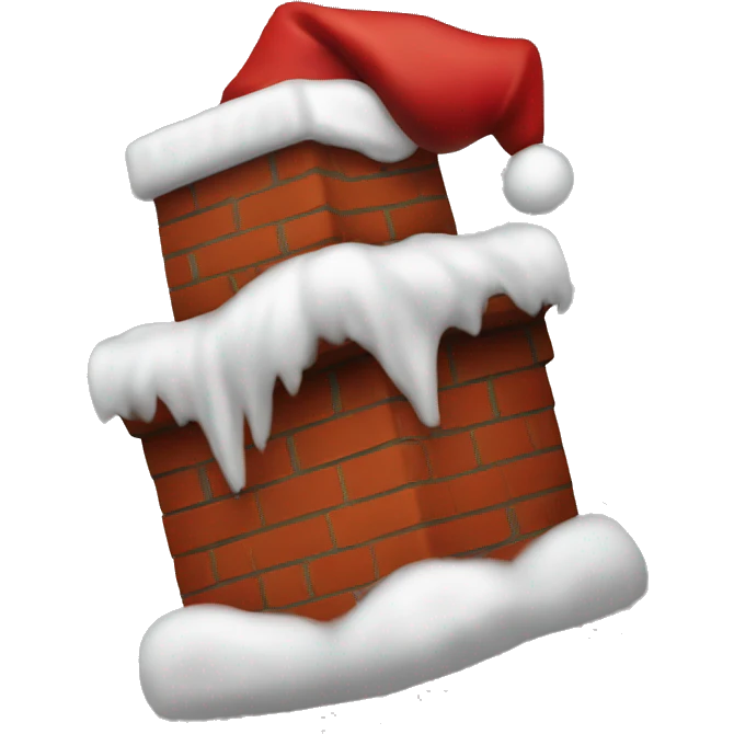 Santa chimney upside down emoji
