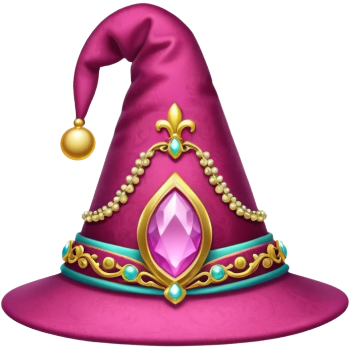 a pink magical hat emoji