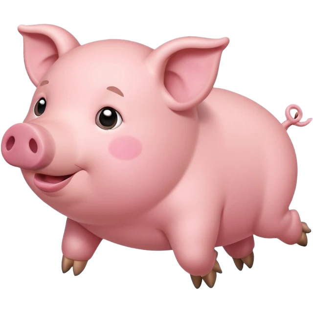 Pig flying emoji