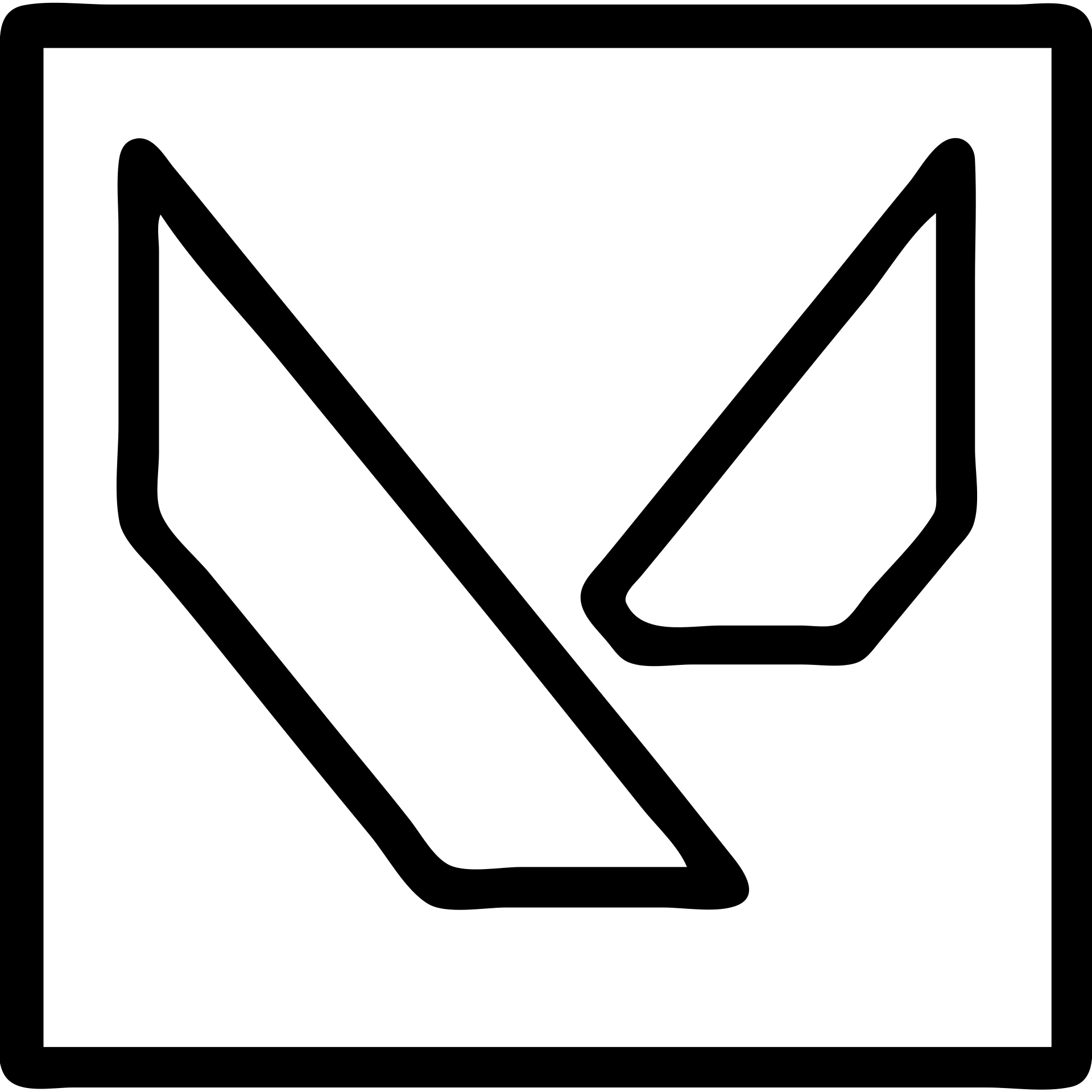 Valorant logo concept with the letter V, black outlined icon, no fill, strong geometric shapes, sleek and professional emoji