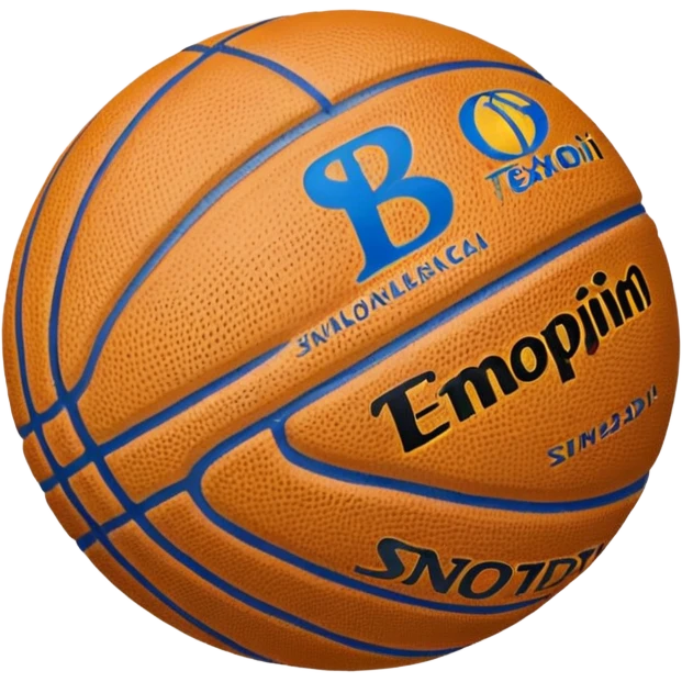Faça um emoji de uma bola de Basquete branca e nela um símbolo de verificado emoji