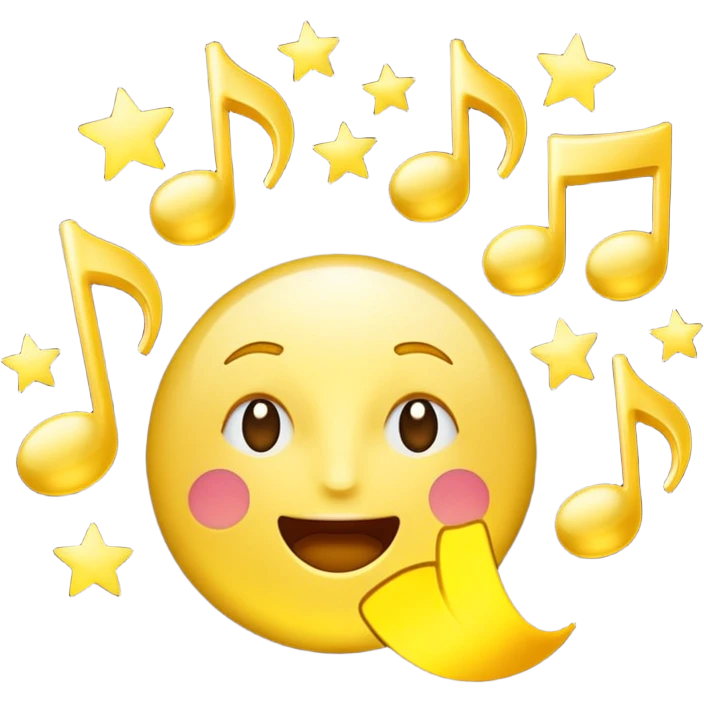 singing notes become stars emoji