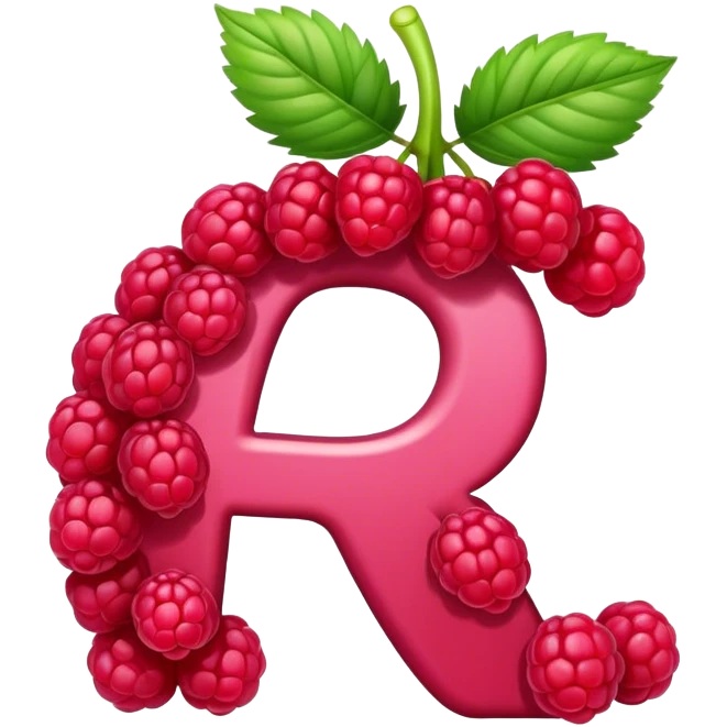A raspberry R letter emoji