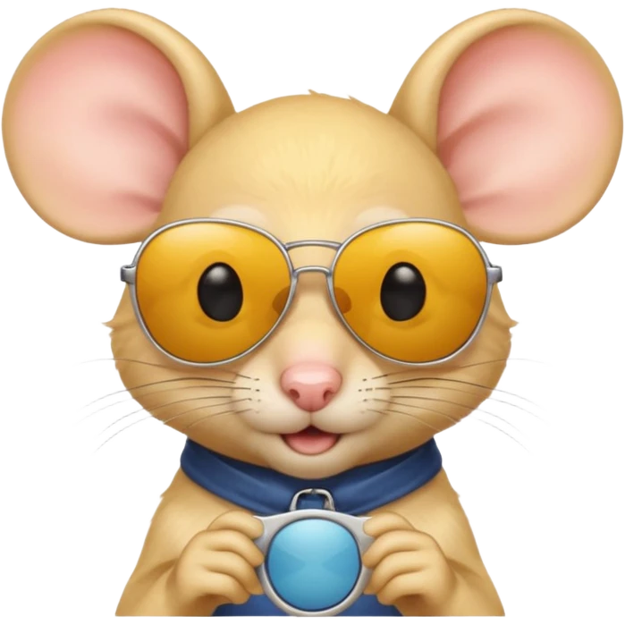 yellow haired mice with sunglasess emoji