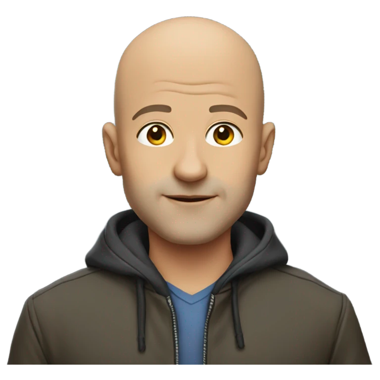 bald guy in jacket cosplay emoji