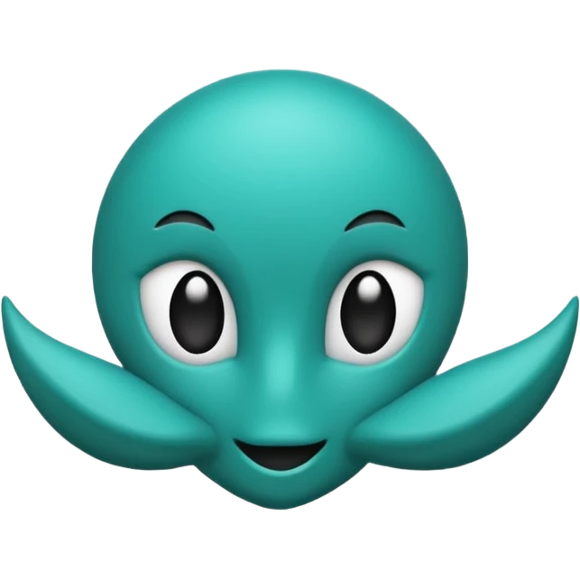 teal green with black, management logo transparent background emoji