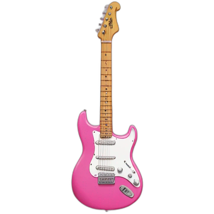 Pink electric guitar emoji