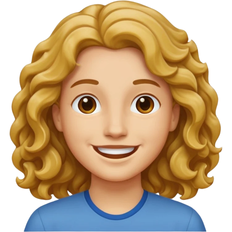 Mais londo e um cabelo ondulado  emoji