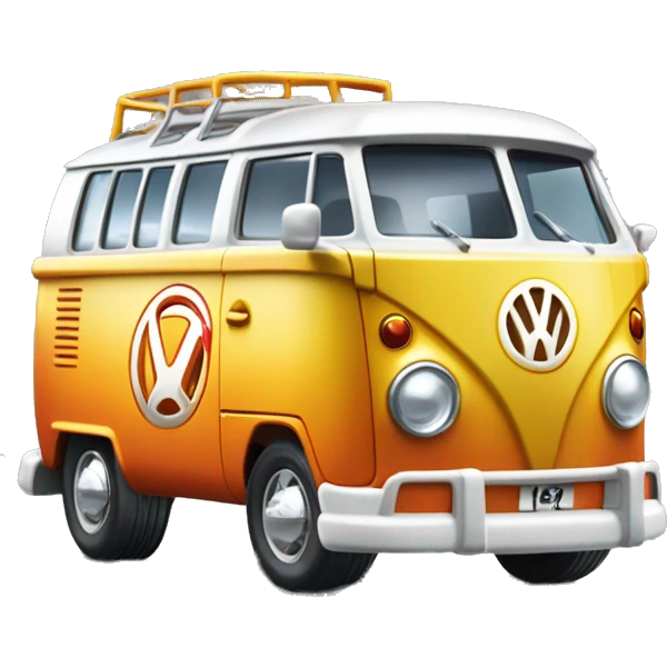 Mattel hot wheels Volkswagen Kool Kombi car emoji