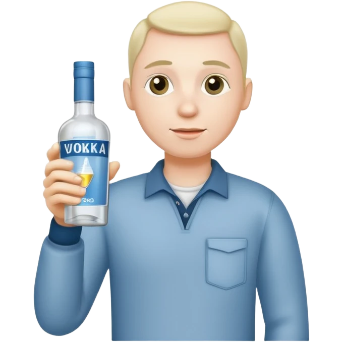 Alcoholic with vodka  emoji