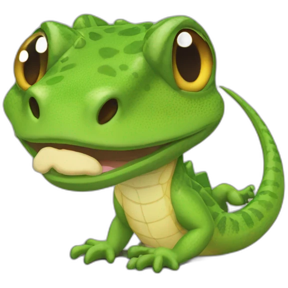 lézard sous chat emoji