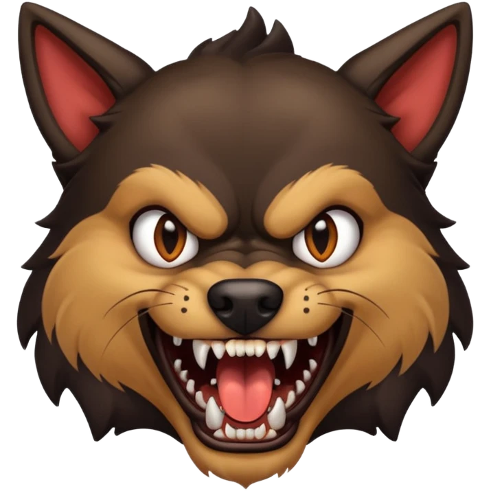 evil dog emoji
