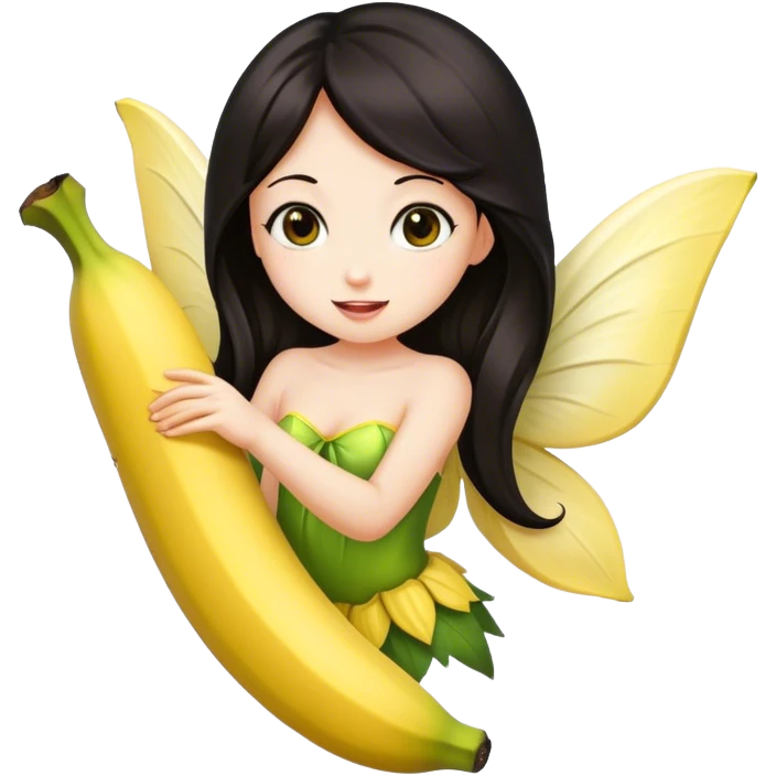 banana fairy with dark hair  emoji