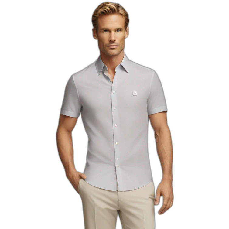 Creame un emoji de un hombre que vista camisas de marca HUGO BOSS emoji