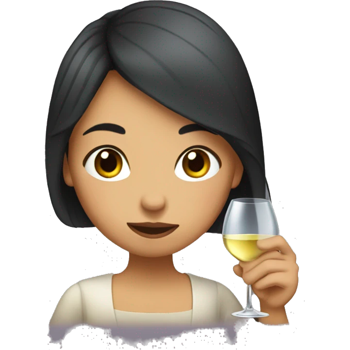an argentine girl drinking wine emoji