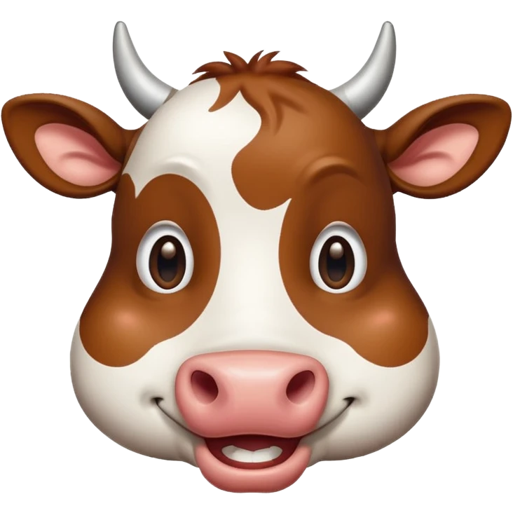 Cow winking emoji
