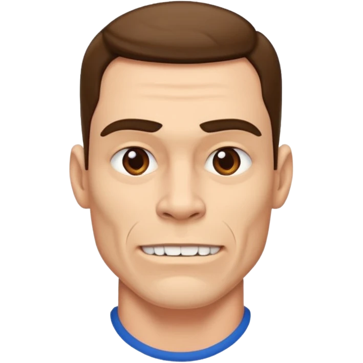 Make an emoji with a big jaw line and a alpha masculine look emoji