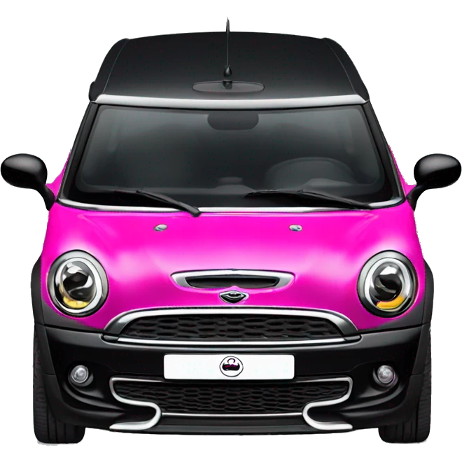 Black hot pink mini cooper se emoji