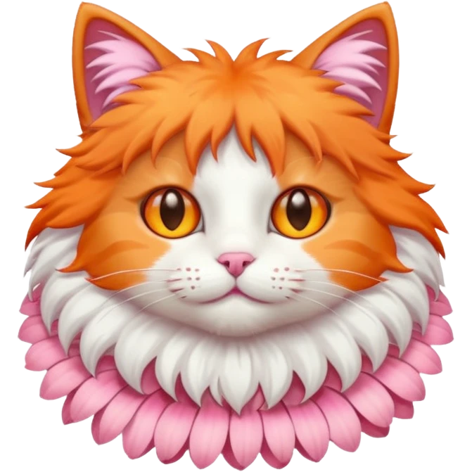 Cat and flower emoji