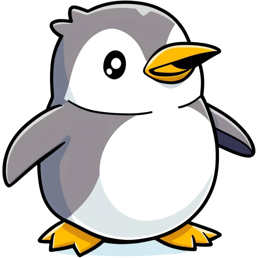 An angry penguin emoji
