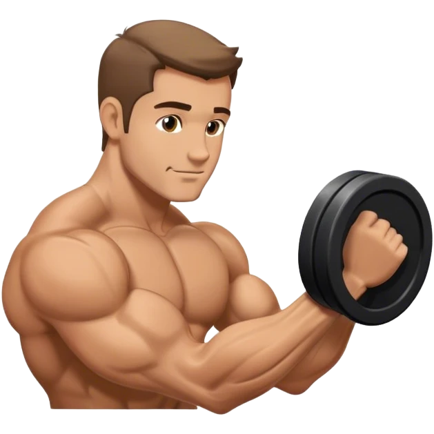 man weighted wrist curl emoji