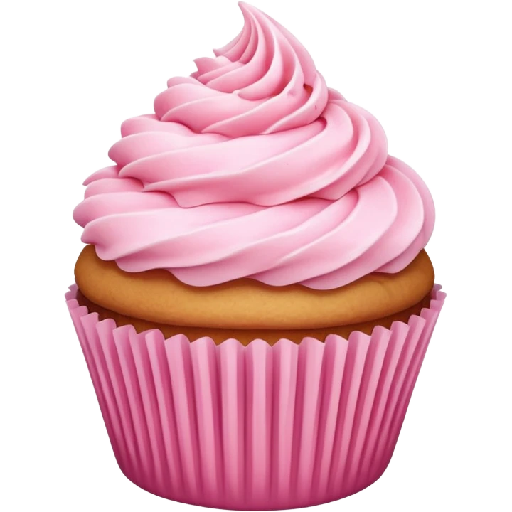 Cupcake with pink icing emoji