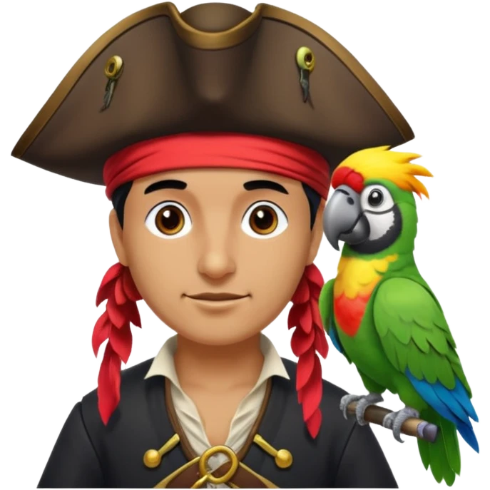 pirate and parrot emoji