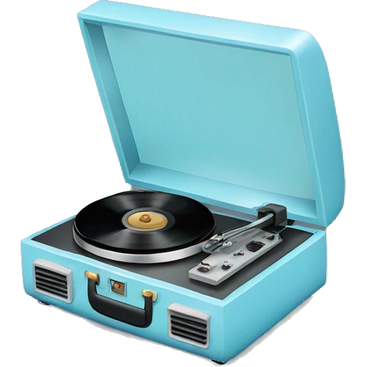 pale blue record player emoji