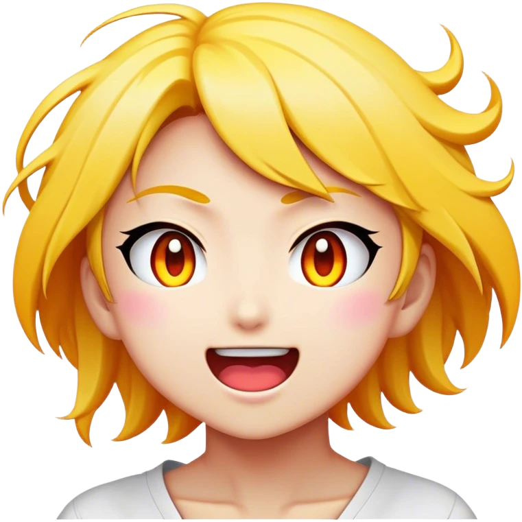 Cinematic Realistic Manga Comics Emoji, depicted as a dynamic stylized illustration inspired by Japanese manga art with bold lines and expressive characters, rendered with vibrant textures and energetic colorful lighting that captures its iconic style. emoji