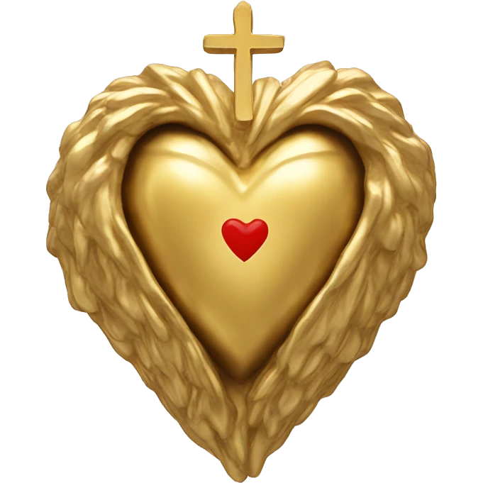 gold sacred heart emoji