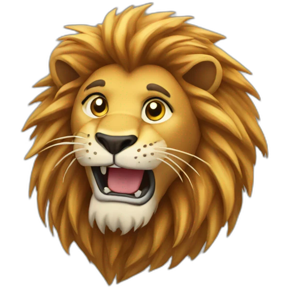 Lion scratch emoji