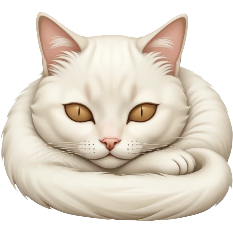 White Siamets cat sleep emoji