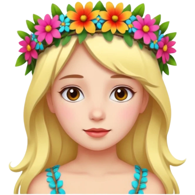 girl with flower crown emoji