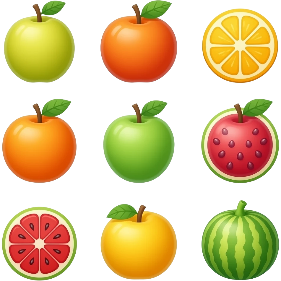 Fruits icons emoji