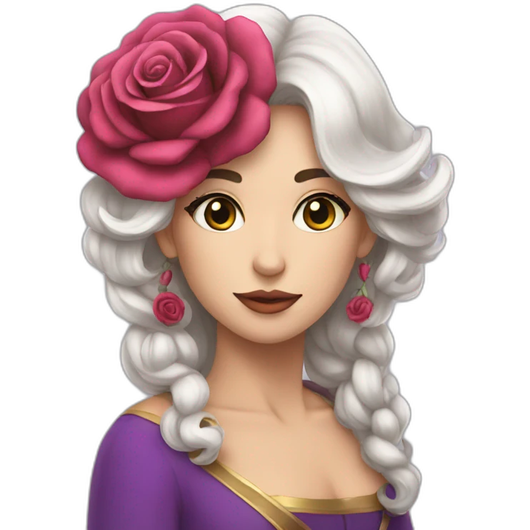 Camilla with rose emoji