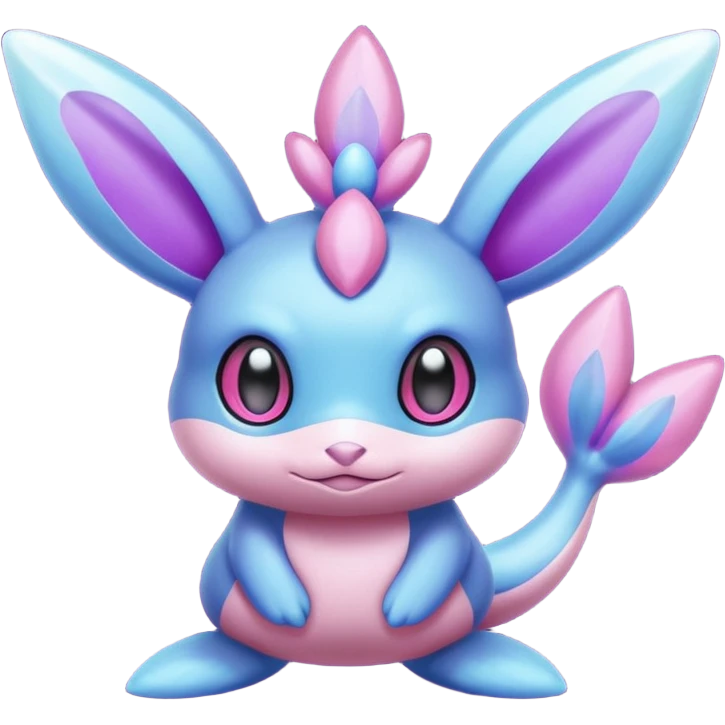 Purple Bioluminescent Menacing Mudkip-Sylveon-fusion emoji