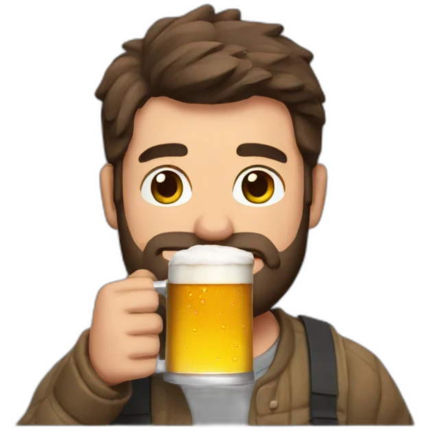 andrew tate holding a beer emoji