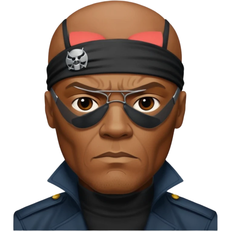Nick Fury Samuel L. Jackson face only  emoji